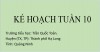 Kế hoạch tuần 10