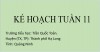 Kế hoạch tuần 11