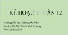 Kế hoạch tuần 12
