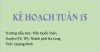 Kế hoạch tuần 15