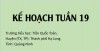 Kế hoạch tuần 19