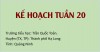 Kế hoạch tuần 20