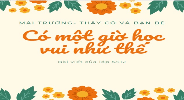 Có một giờ học vui như thế