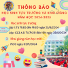 🎉Trường TH Trần Quốc Toản thông báo lịch học sinh tựu trường🌺