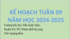 Kế hoạch tuần 9 năm học 2024-2025