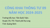 Công khai thông tư 09