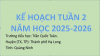Kế hoạch tuần 2 năm học 2025-2026