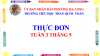 Thực đơn tuần 3 tháng 9 năm học 2025-2026