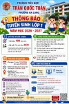 Trường Tiểu học Trần Quốc Toản trân trọng thông báo tuyển sinh lớp 1 năm học 2026-2027