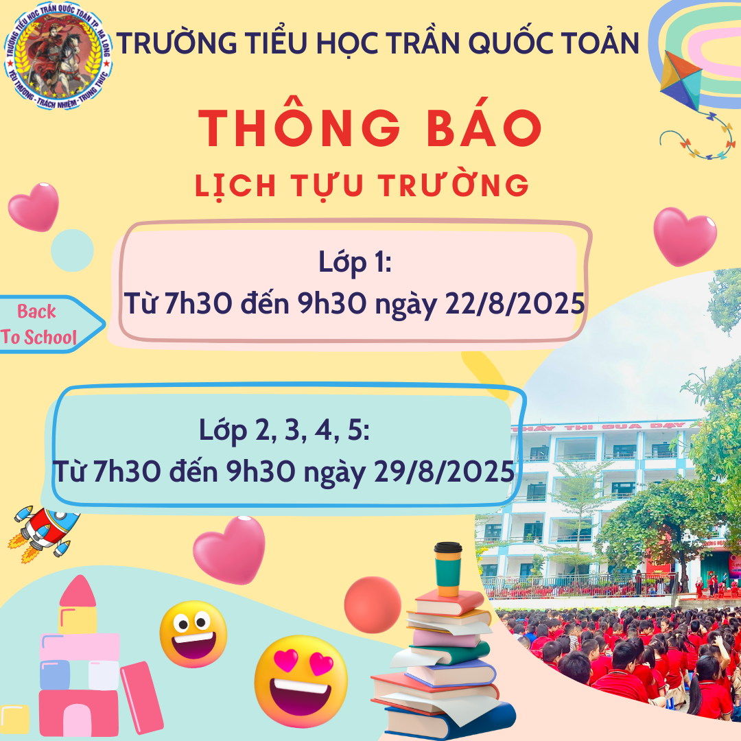 🎉📣🎉Thông báo lịch học sinh tựu trường năm học 2025-2026 🌺🌺🌺