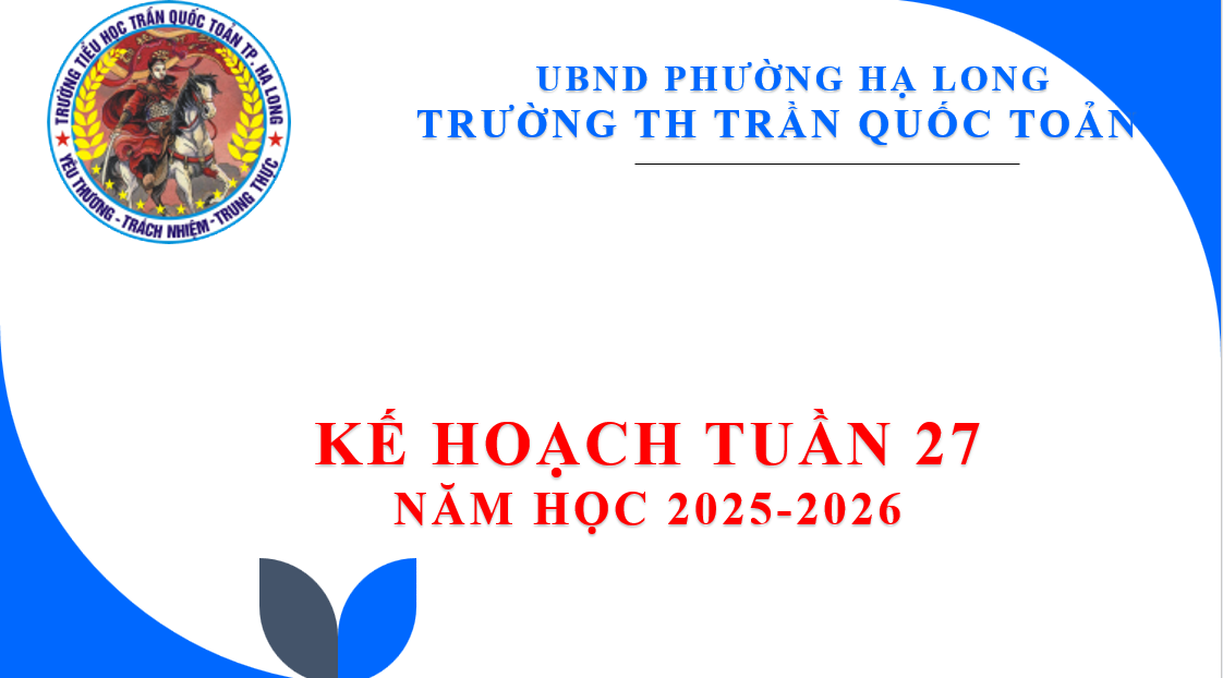 Kế hoạch tuần 27 năm học 2025- 2026