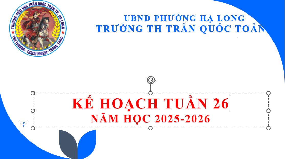 Kế hoạch tuần 26