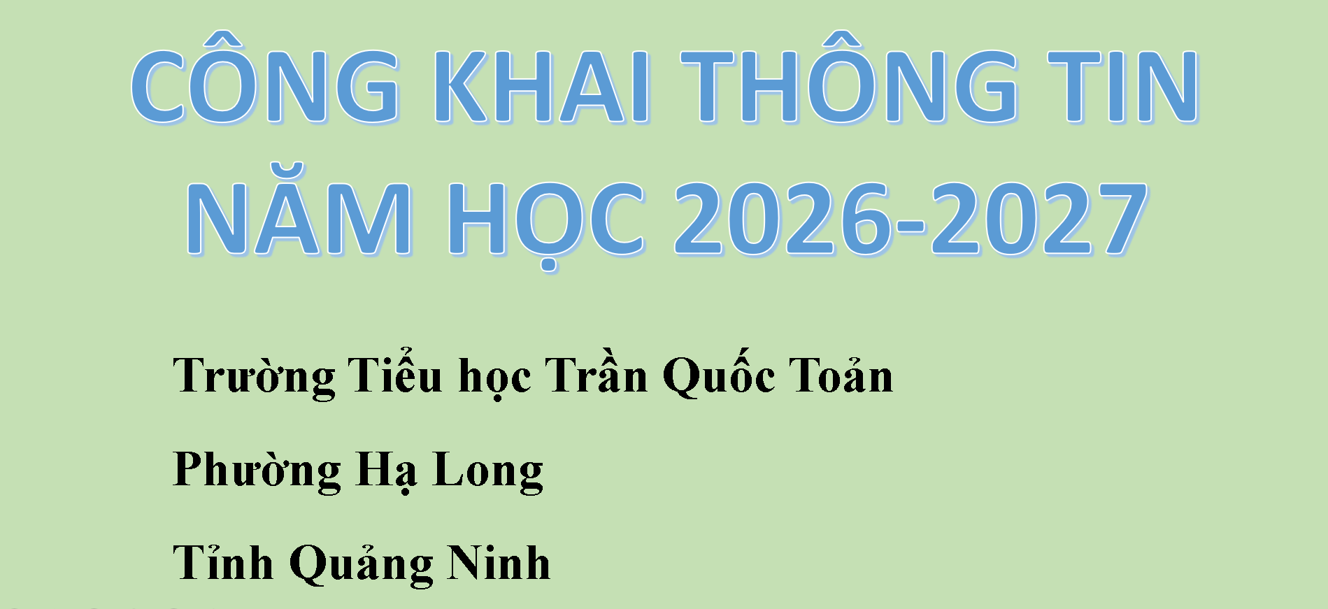 Công khai DM sách giáo khoa năm học 2026-2027